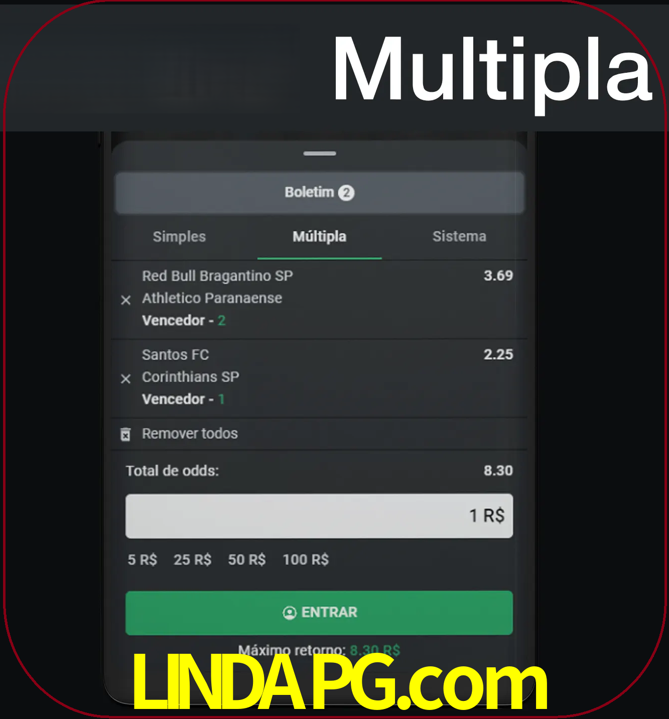 Faça apostas mais valiosas com mais de duas apostas.