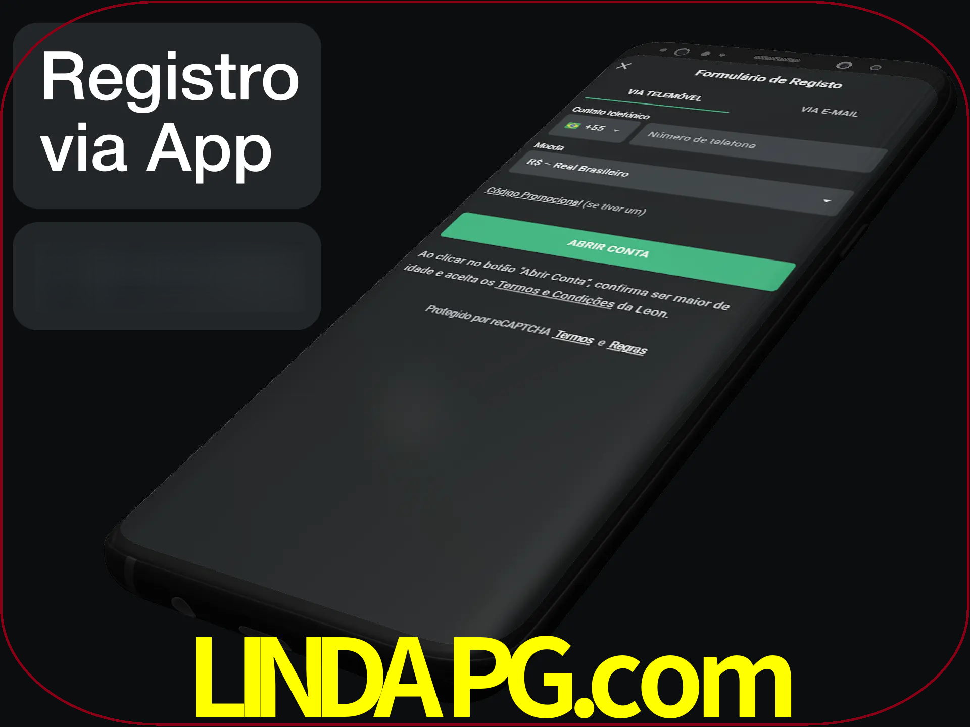 Registre-se quiclly em LeonBet usando o aplicativo.